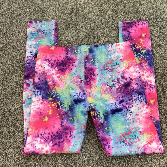 Hurley Girls Tie Dye Plant Splatter NEW Size Large Leggings NWT - Picture 5 of 5
